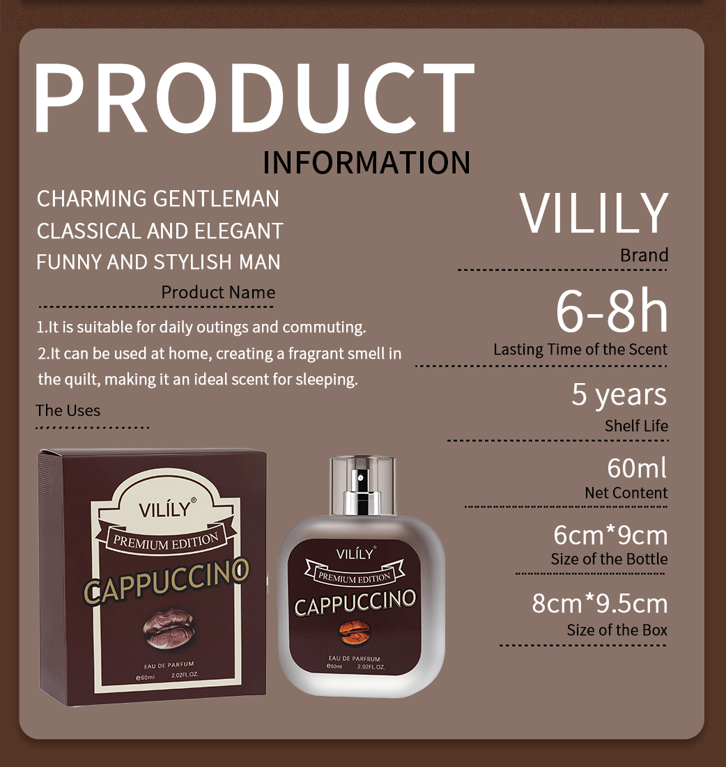 Cross-border foreign trade perfume vilily manufacturer direct sales, 60ML full-size hot-selling product, popular in many countries, perfume for men and women