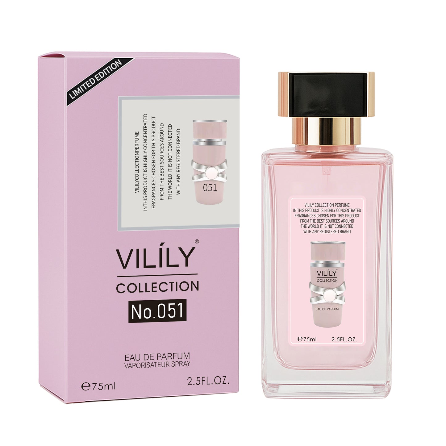 Cross-border foreign trade perfume Vilily manufacturer direct sales, 75ML full-size hot-selling product, popular in many countries, men's and women's perfume